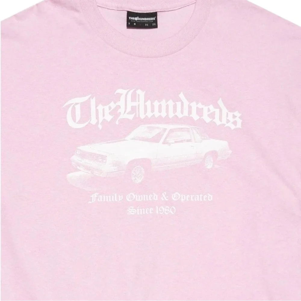 The Hundreds Men's Pink Los Cientos Crewneck T-Shirt - Size Large - Picture 2 of 5